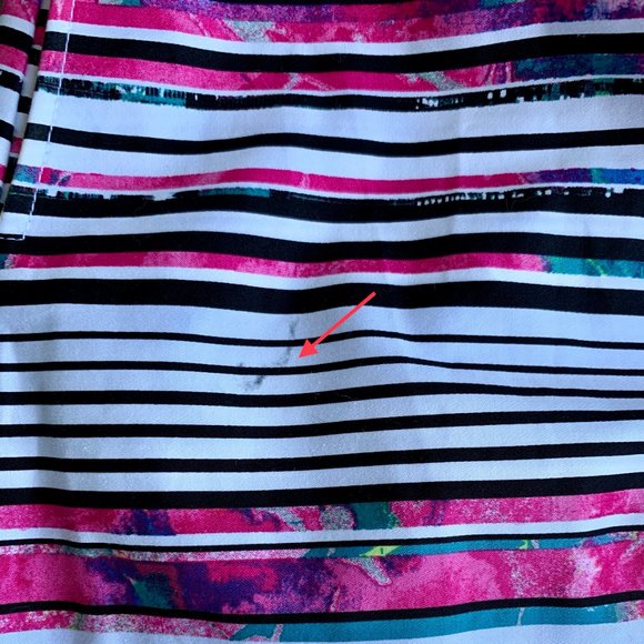 POCKETS Nine West Halter Fit Flare Striped Dress 4 - Picture 12 of 12